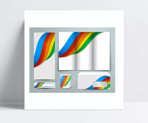 时尚炫彩曲线VI设计 提升企业品牌视觉识别系统